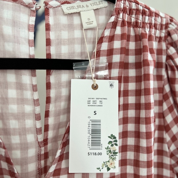 Dillard’s Women’s Red Plaid Dress - Baby Doll Dress - Picture 2 of 3